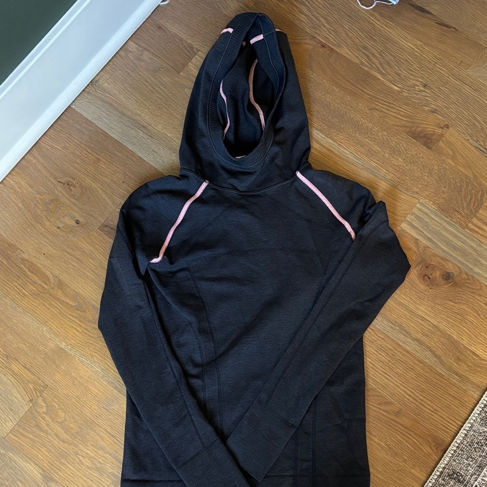 Ivivva Black Hoodie with Pink Accents